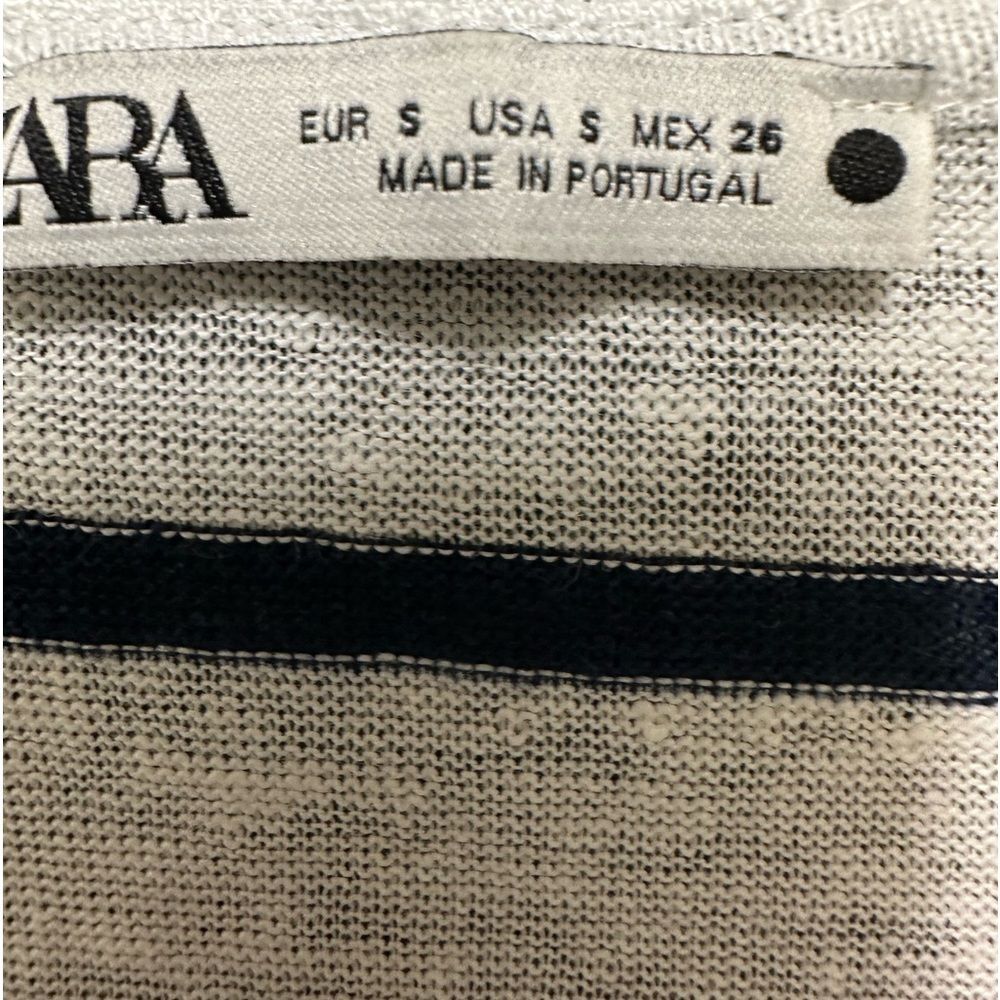 Zara short sleeve vneck striped top - Picture 4 of 5